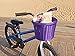 Colorbasket 02195 Front Handle Bar Junior Bike Basket, All-Weather, Water Resistant, Adjustable Leather Straps, Purple