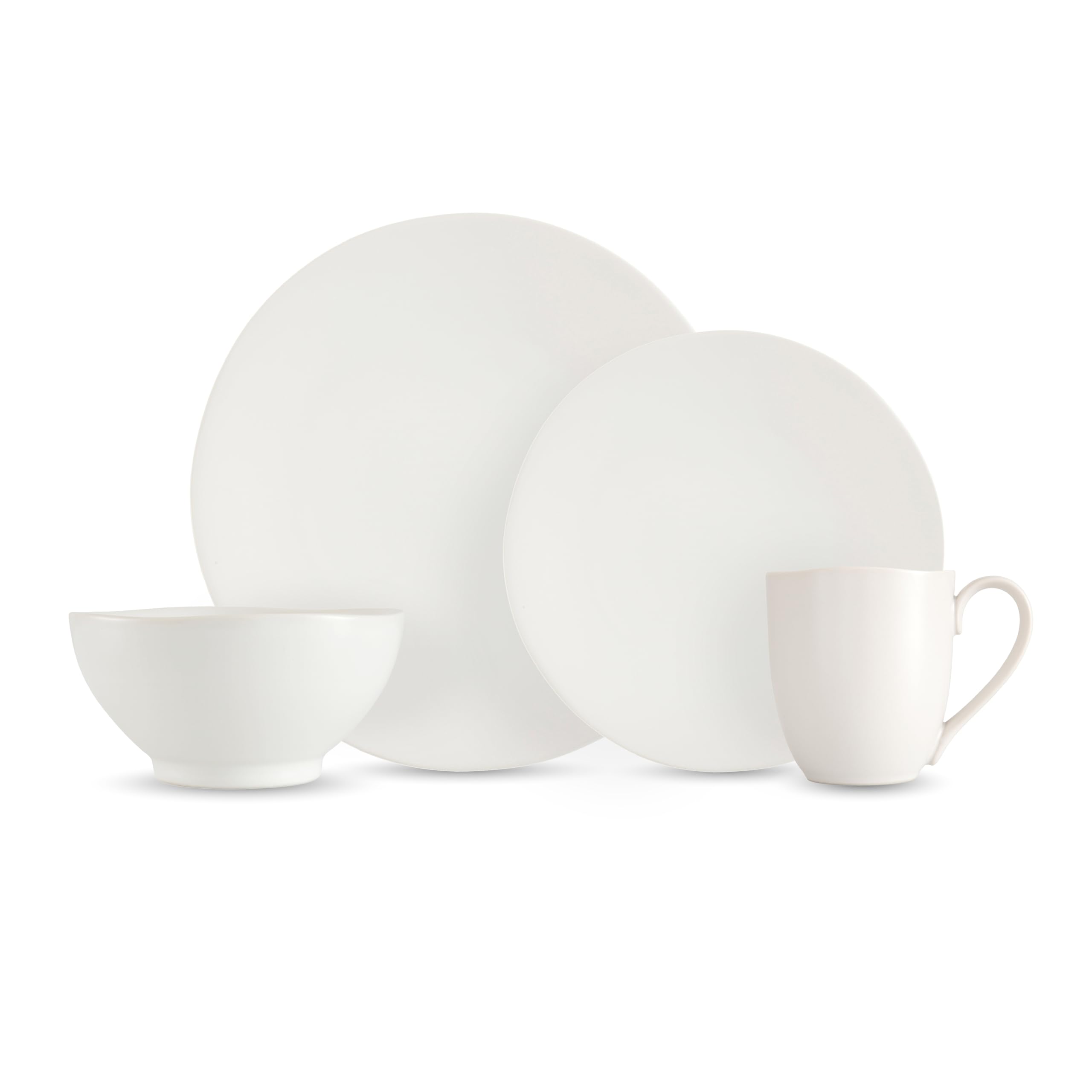 Eater x Zwiesel Fortessa Tempus Stoneware, 16 Piece Dinnerware Set (Service for 4), Linen