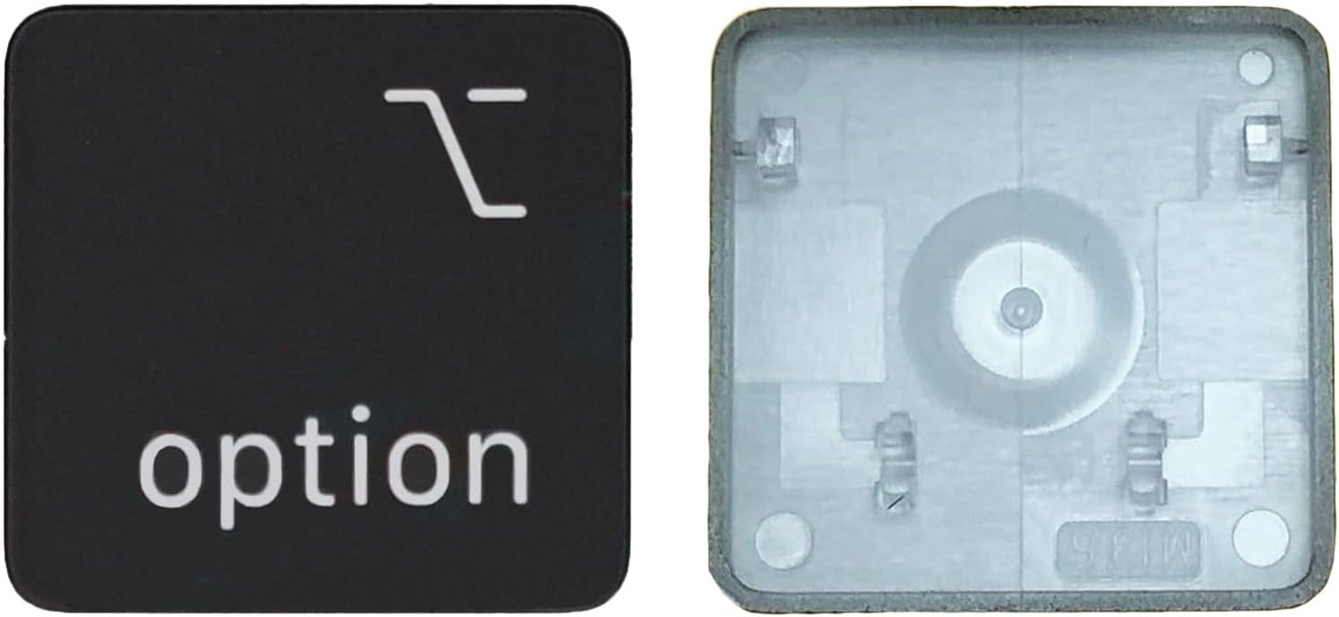 CTBDZ Individual Key Cap with Hinge Replacement for (M1 M2) MacBook Pro A2141 A2251 A2289 A2338 A2442 A2485,Replace for MacBook Air A2179 A2337 A2681 Keyboard Keycap (Left Option Key)