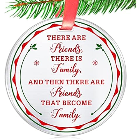 Christmas Ornament for Friends Women Bestie BFF- Friends That Become Family Cover