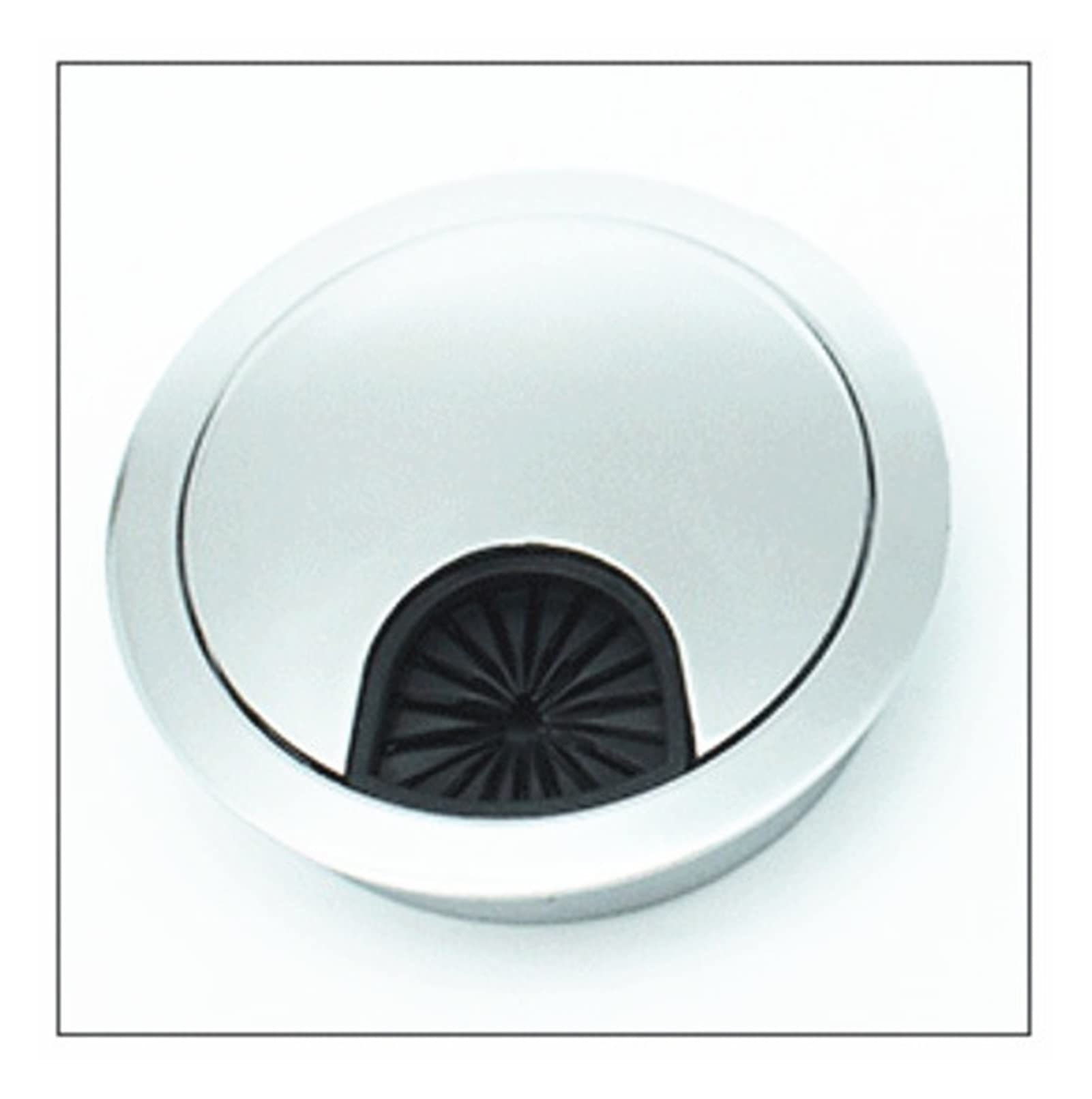 ACEFCXAUSVC Desk Grommet，Cable Hole Cover， 5PCS/ Computer Grommet Table Cable Outlet Furniture Hardware Zinc Alloy Desk Wire Hole Cover(Silver,50mm)