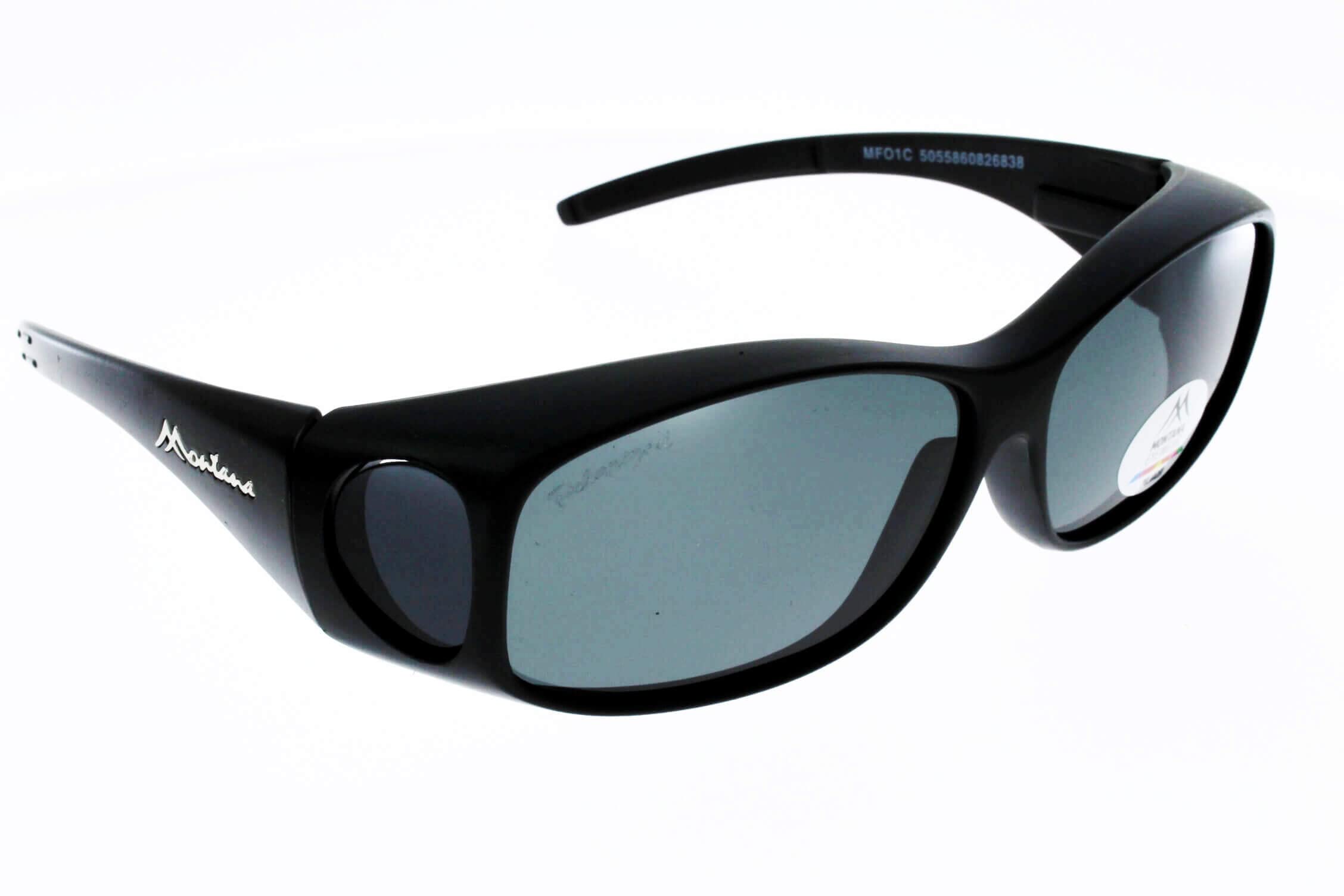 Montana MFO1C Montana - SUR-LUNETTES MONTANA MFO1C, negro mate, vidrio gris polarizado