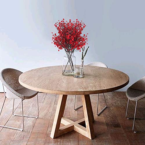 Ailanda 6 Bundles Babys Breath Artificial Flowers Red Real Touch Faux Gypsophila Bouquet Fake Silk Plants Decor For Home Wedding Bouquets Floral Arrangement Party Table Decoration #TOP4