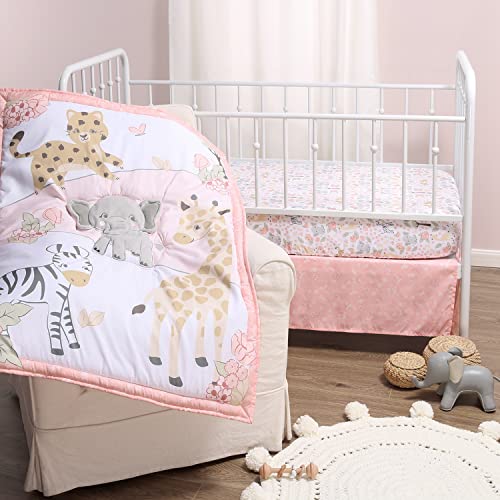 The Peanutshell Crib Bedding Set For Baby Girls, Wildest Dreams, 3 Pieces #TOP6