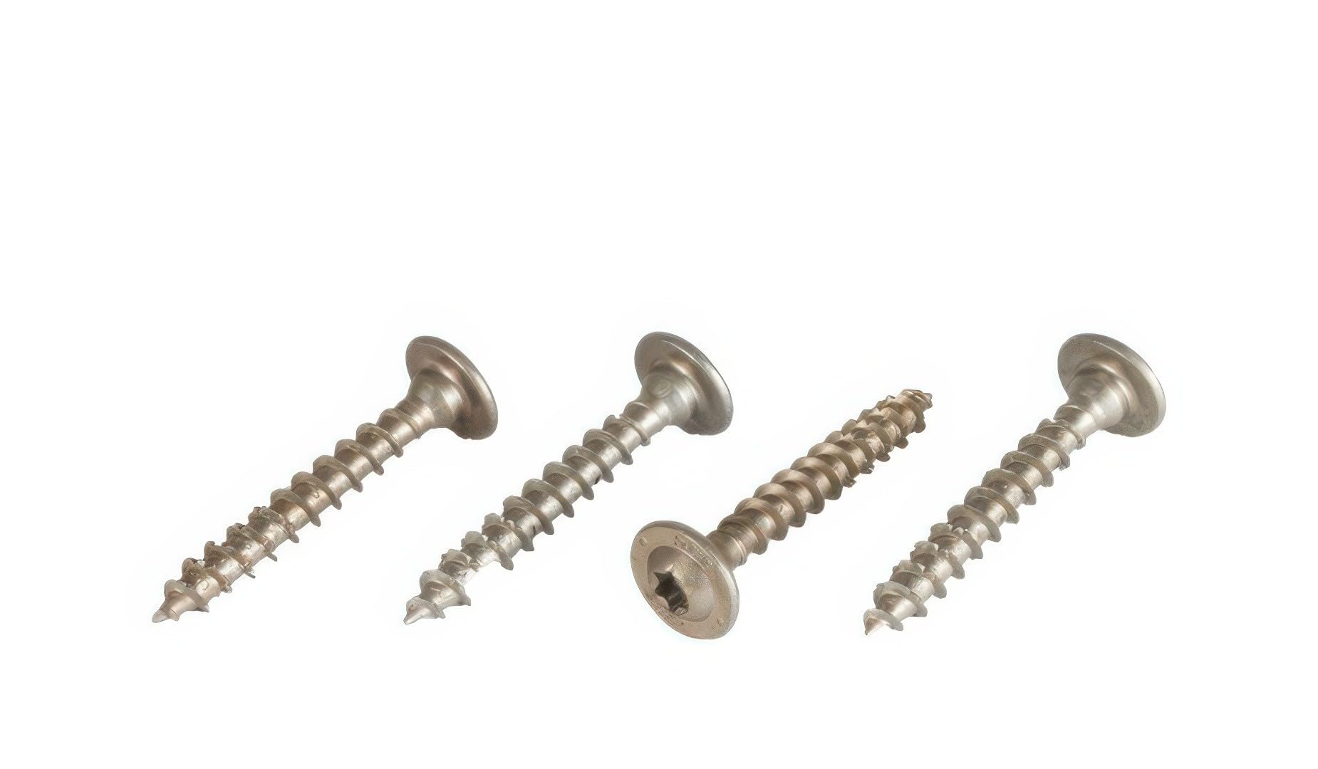 Holzschrauben 7x50 mm verzinkt für Einschlagbodenhülsen – 8er Set á 4 Schrauben (32 Stk.) Pfostenbefestigung für Zaunpfosten in 7x7/9x9 Bodenhülsen