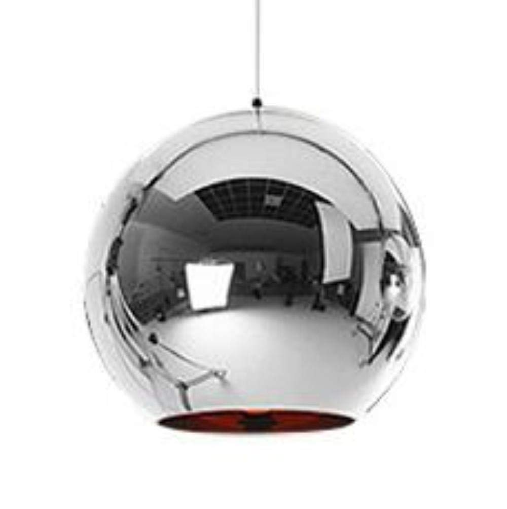 Modern LED Pendant Lights Lighting Glass Pendant Lamps Loft Industrial Hanging Lamps Colgante Lustre Luminaria Kitchen Fixtures,Chrome Color,15cm,Black wire