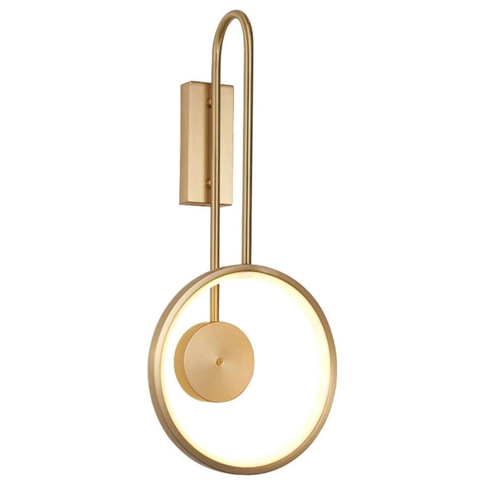 HPTHLY Indoor Wall Light Fixture, 46W Gold Wall Lamp, Bedroom Bedside Wall Sconce, 1-Light Vanity Light, Wall Mount Lamp And Lantern For Hallway, Living Room, Porch,