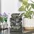 Alpine Corporation 13" Tall Indoor 4-Tier Cascading Tabletop Fountain with LED Lights, Gray