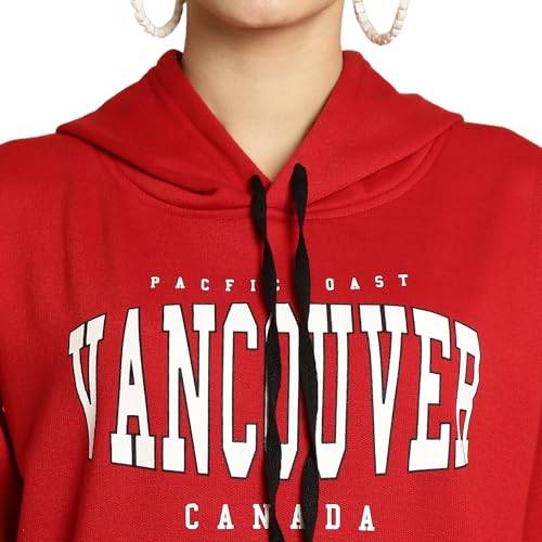 Image of Mack Jonney Printed Hooded Cotton Fleece Sweatshirt for Women-MACK32482