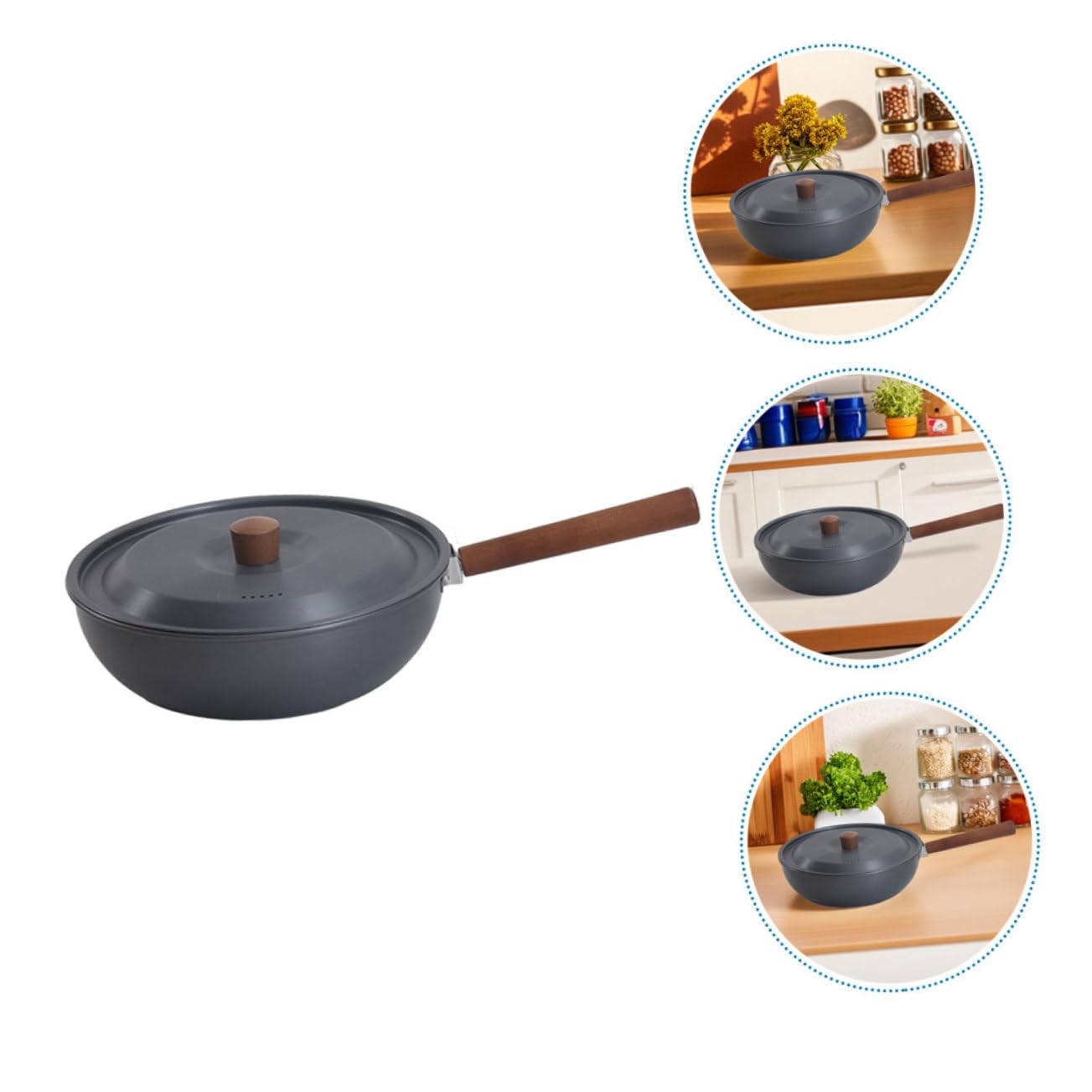BESPORTBLE Poêle de Camping Portable et Amovible en Alliage D'aluminium Noir, Chauffage Uniforme et Prise en Main Confortable, Cuisine en Plein Air et Voyage