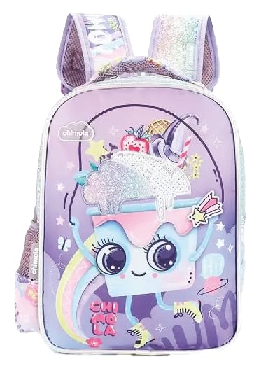 CHIMOLA Unisex Çocuk Sırt Çantası, Mor, M