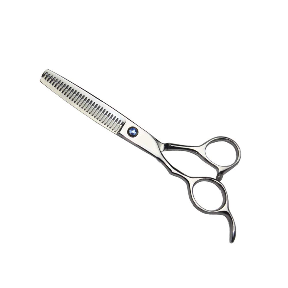 CrEev Professionelles 6-Zoll-Friseurscheren-Set für die Linke Hand, dünnes Haarschnitt-Set, korrosionsbeständig, rostbeständig, (Farbe: Silber) (Silber B)
