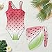 Xpyeesfuen Watermelon Girls Swimsuit One Piece Padded Bathing Suit Skirted Teen Swimwear Adjustable Straps 2 Piece with Pad for 9-16 Years All-Day Comfort