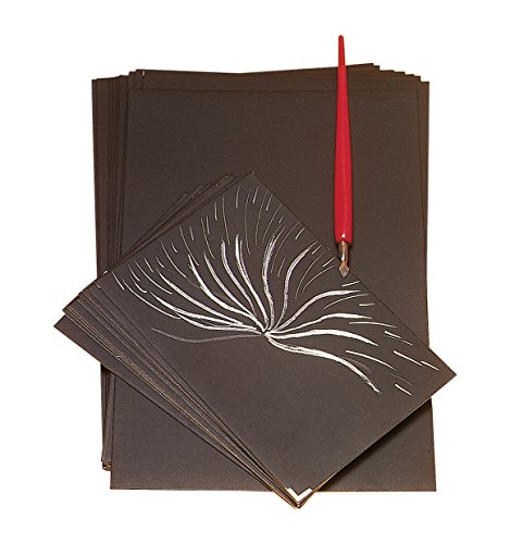 Cartes à gratter Tristar 23x15 cm noir pour loisirs créatifs