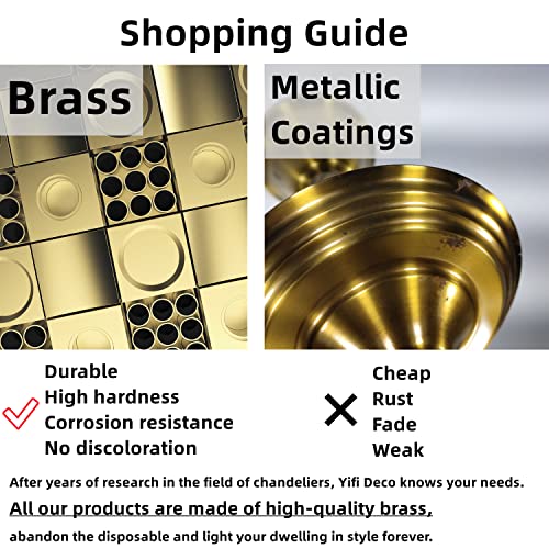 Yifi Deco Adjustable Pendant Light Brass Vintage Glass Lotus Flower Ceiling Pendant Light For Kitchen Island Dining Room Bedroom Living Room, Clear #TOP2