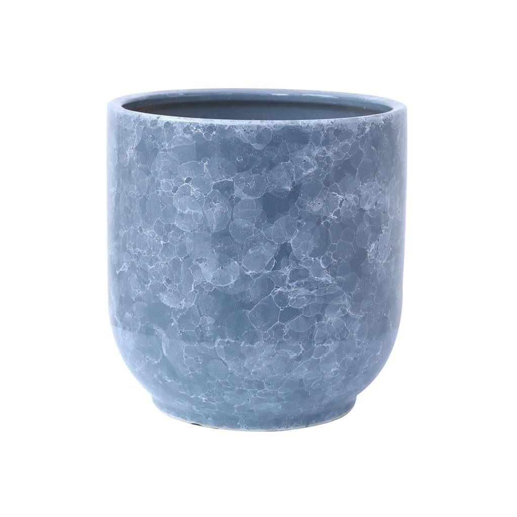 Gelasige A Flower Pots Plant Vase Gray Ceramic Coffee Table Tabletop Decorative Flower Pot Flower Pot 9.8/10.6/11.8 Inches Outdoor Flower Pots(S)