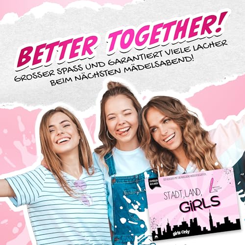 Stadt, Land, Girls - Als Geschenk für Coole Teenager Mädchen - Spieleblock im DIN A4 Format mit vielen Kategorien für den Mädelsabend (50… – Ansicht 4