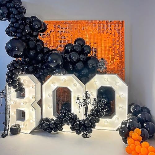 Image of COKAOBE Orange Shimmer Wall Backdrop, 24PCS Square Sequin Shimmer Backdrop Panel, Photo Backdrops for Birthday, Anniversary, Wedding, Halloween, Graduation & Bachelorette Party Decoration