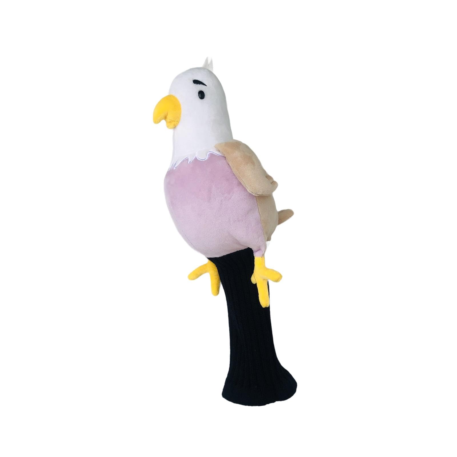 Ronyme Golf Head Covers, Plush Golf Club Headcover Animal Wood Driver Head Cover Replacement Sleeve Funny Fairway Wood Headcover Novelty Accessory Novel Golfing Gifts for Men Women, Bald Eagle B — image 1