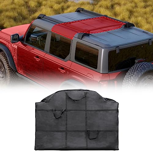 Mabett Hard Top Storage Bag Compatible with Ford Bronco 2021-2026 Middle Roof Panel Over Second Row Seat fit Bronco Accessories 4-Door Mid Panel (Black)