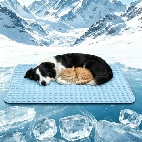 Tapis rafraîchissant pour chiens lavable et pliable pour cage et maison