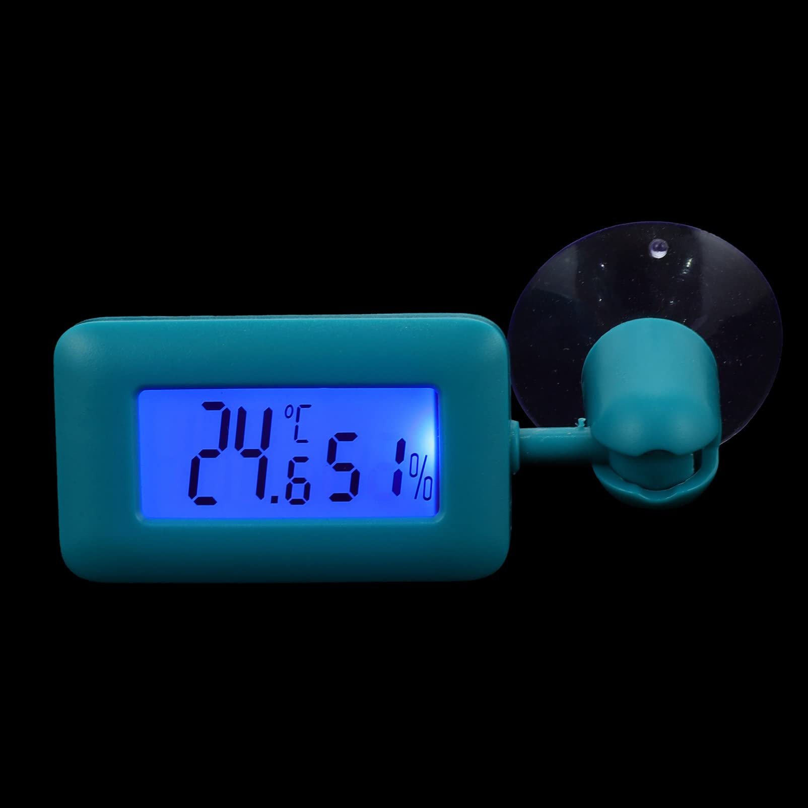 COSMEVIVI Aquarium Thermostat Mini Thermometer Suction ° Rotatable for Gecko Tank Accurate Temperature Measuring Device