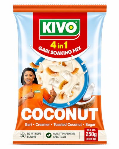 KIVO 4 in 1 Gari Soaking Mix 125g (COCONUT)