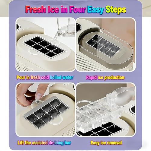 Fabricadora de hielo portátil de escritorio 120W miniatura 6