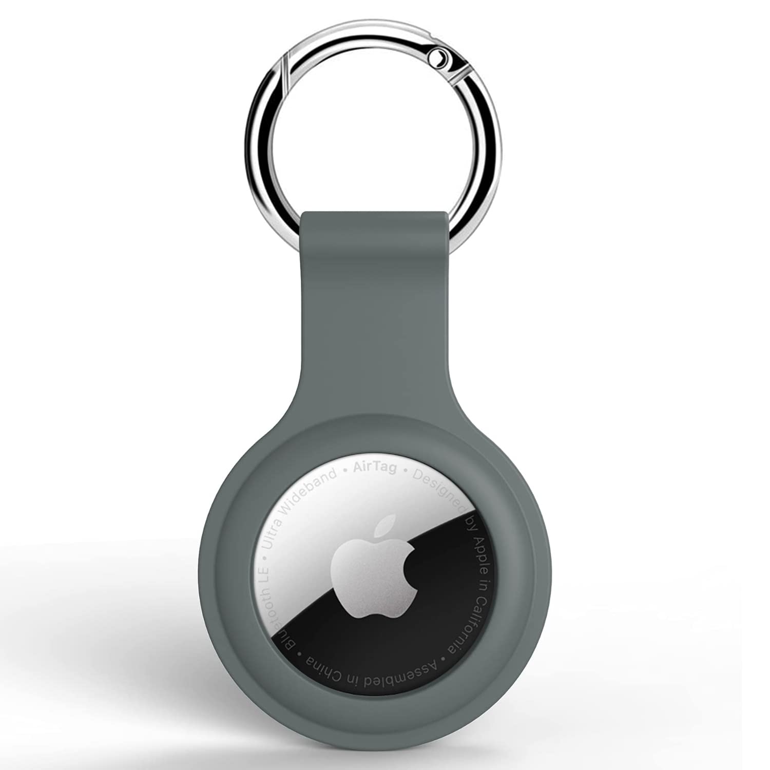 SQUIF Silicone Case for Airtag Case Locator Tracker Anti-Lost Device Keychain Protection (Grey)-image-36