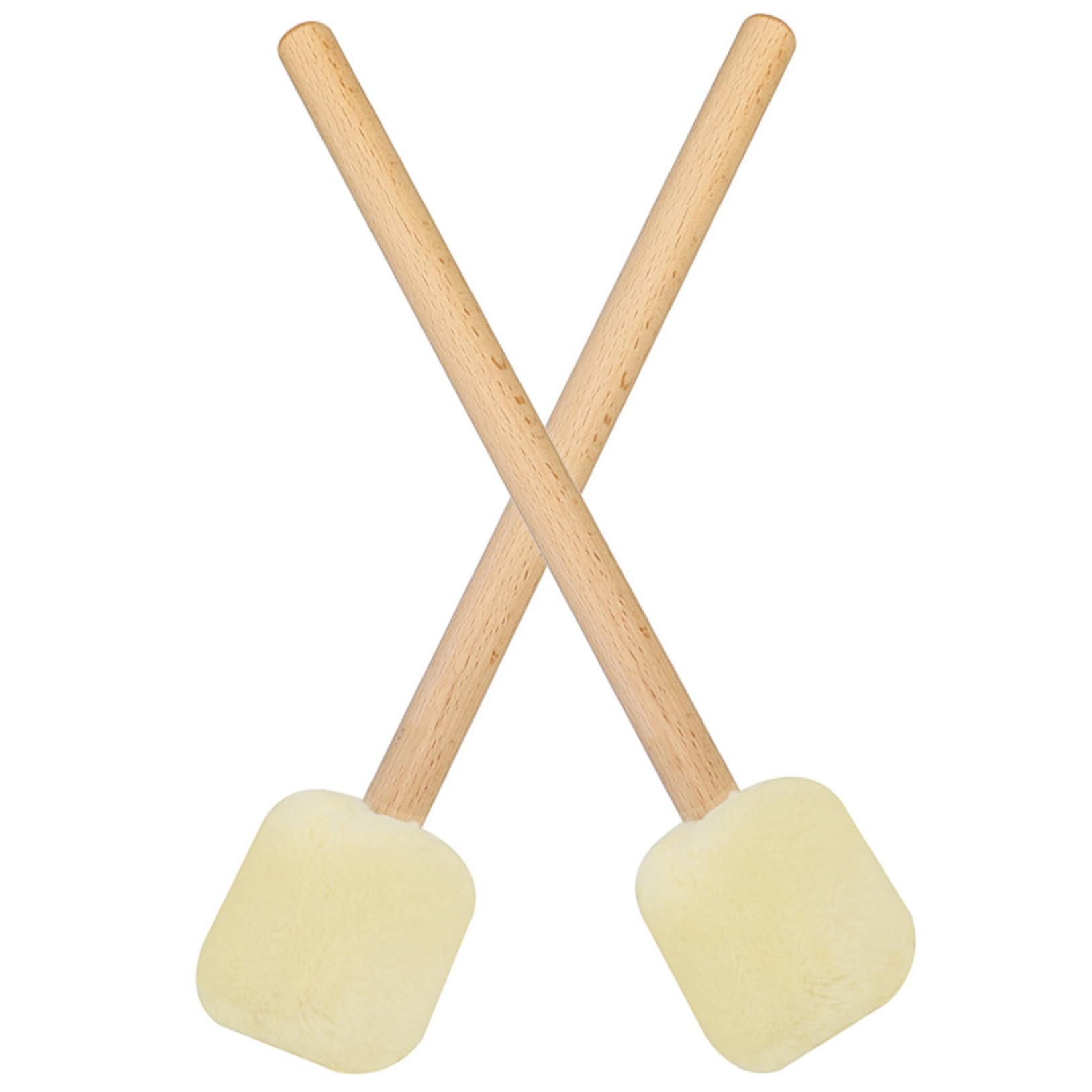 Baquetas de Fieltro para Percusión Mango de Haya, 2 Piezas