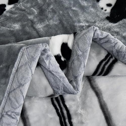 Couverture en vison coréen de lit double luxe réversible 180x220cm - 7
