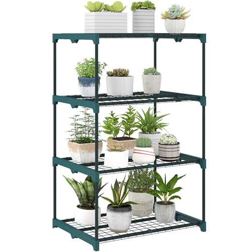 Outsunny Étagère à fleurs en acier 4 niveaux intérieur et extérieur, support de plantes,...