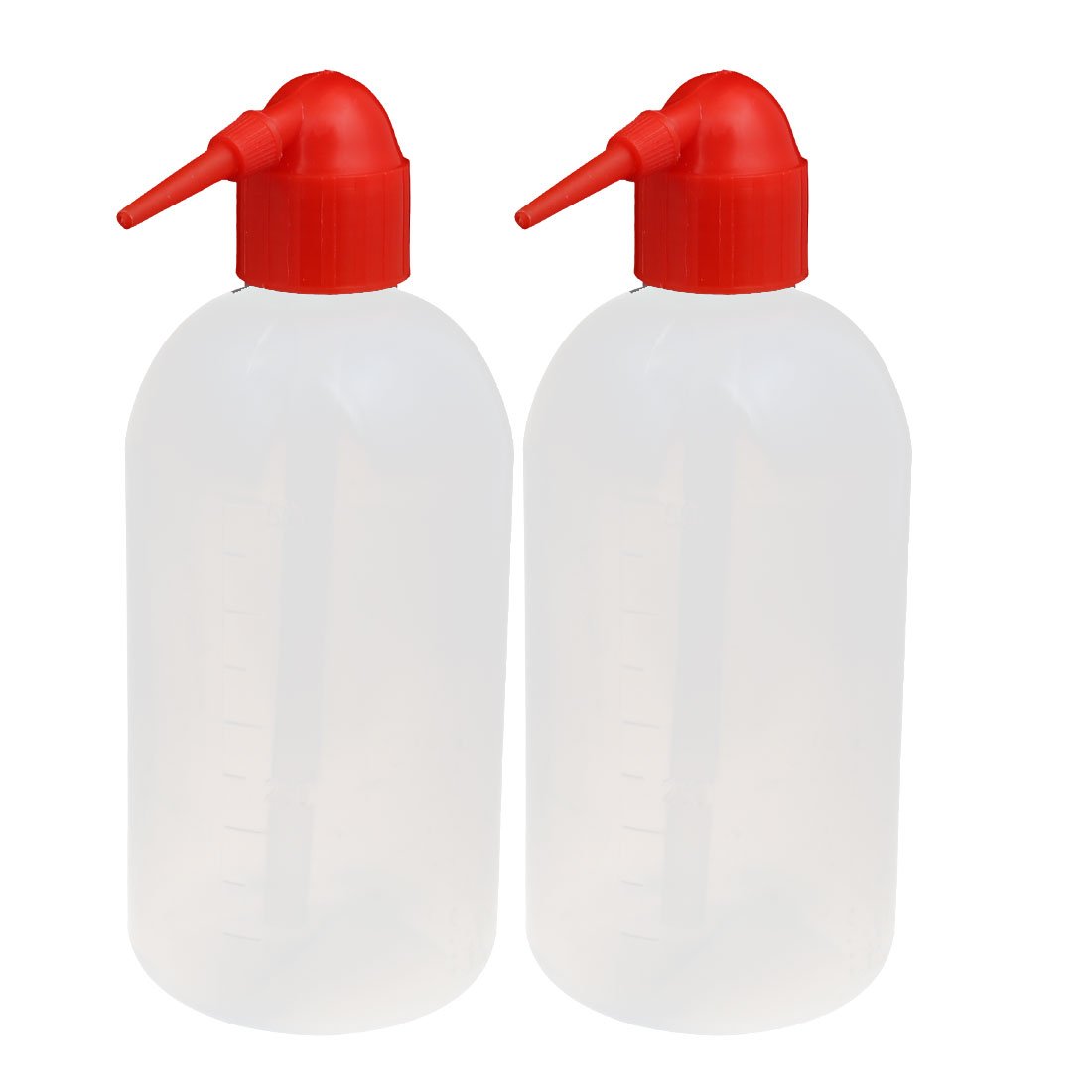 Aexit 2 Pcs gauge 500ml Plastic Measuring Squeeze Oil Water Dispensing Bottle Clear White
