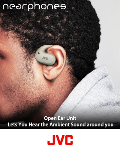 Image of JVC Nearphones Open Ear True Wireless Headphones with 16mm Large Drivers for Powerful Sound, Single Ear use, and Long Battery Life (up to 17 Hours) - HANP35TW (White)
