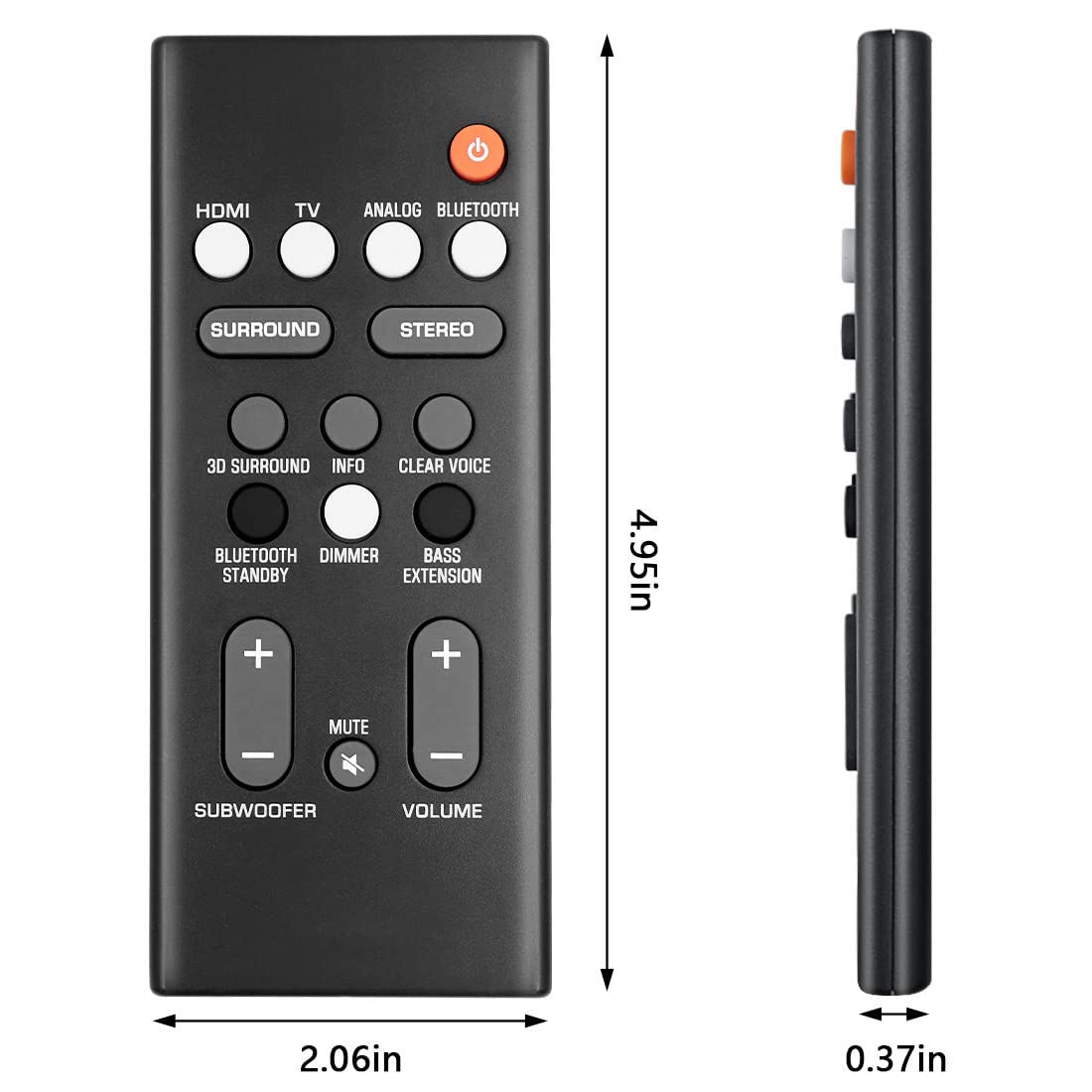 AULCMEET FSR78 VAF7640 Replacement Remote Control Suitable for Yamaha
