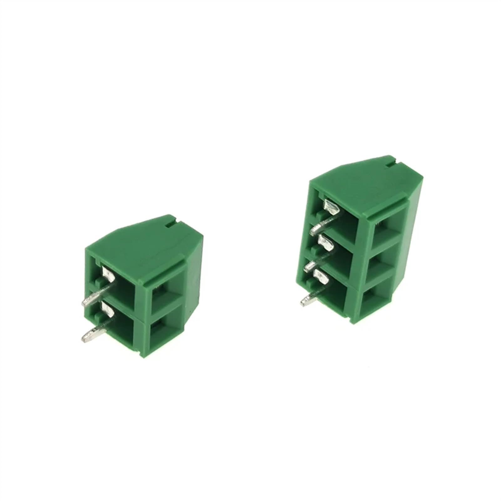 100 pièces vis PCB bornier pas 3.81mm fil câble connecteur Morsettiera broche droite 2P 3P WJ124 Bornier 300V 15A 1.5mm²(2P)