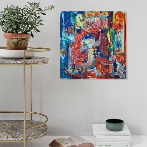 Toile sans cadre Hans Hofmann format carre deco murale de bureau 40cm - 4