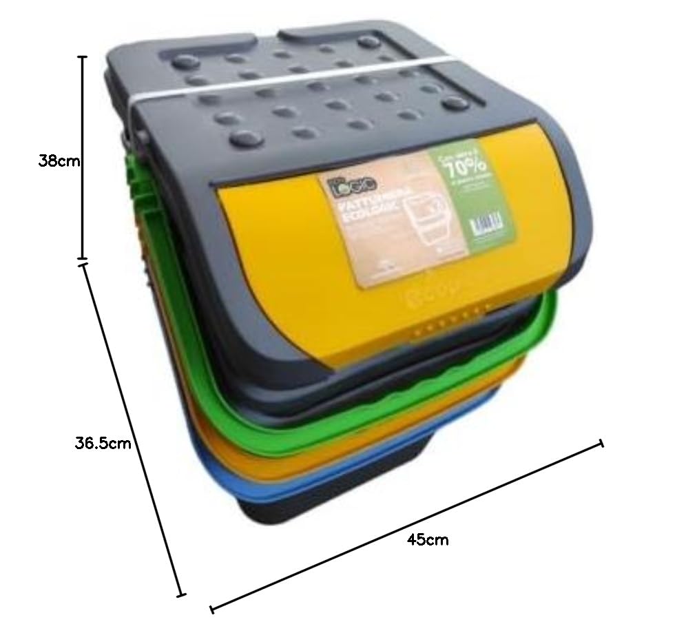 IRPot – Juego 3 Cubos Ecoplast Ecologic 35 l, EC35