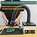 YC60 Solder Fume Extractor, 120m³/h-180m³/h Strong Suction, 3-Stage Filtration (HEPA+Carbon), High-Efficiency Solder Smoke Absorber with Speed Control, Fume Extractor for Desktop Soldering,Welding