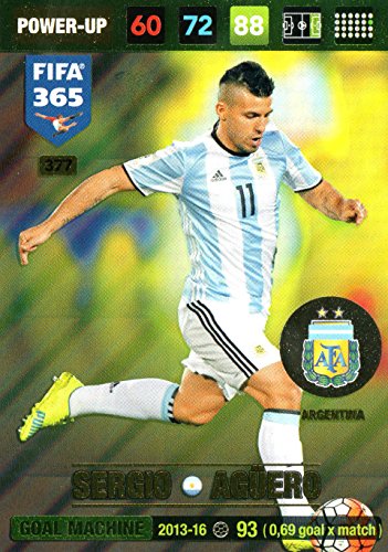 Panini FIFA 365 2017 Adrenalyn XL Cartes à collectionner Sergio Aguero Goal machine