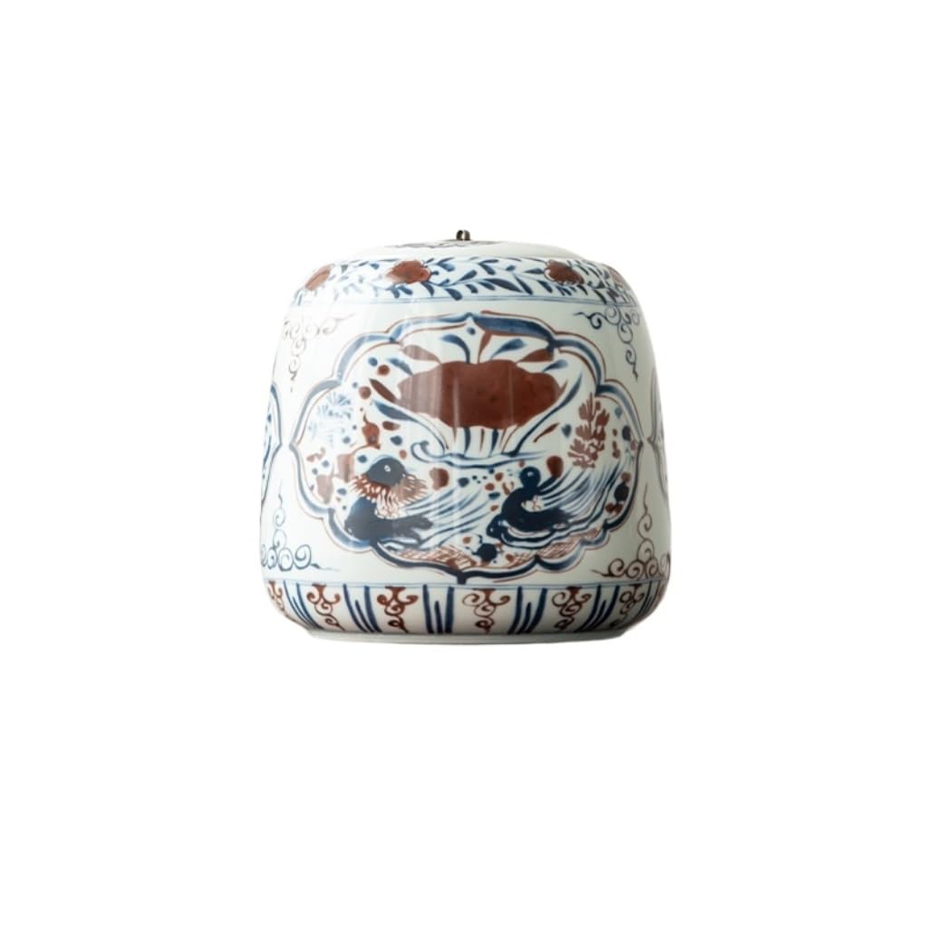 XYNSNDB Kanistry kuchenne Duży zbiornik do przechowywania herbaty luzem Ceramiczny orzech Kawa Zamknię zbiornik na płatki zbożowe Domowe pudełko na herbatę o dużej pojemności Duży cylinder na herbatę