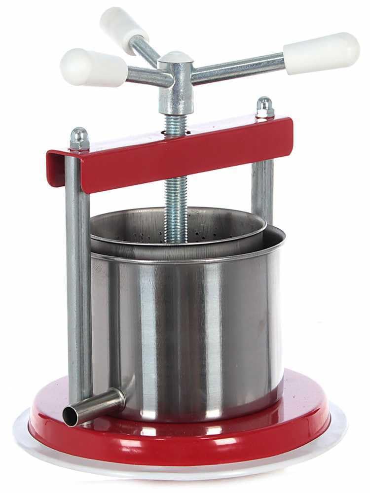La zappa Pressoir multi aliments en acier et inoxydable, adapté comme presse pour liqueur, fruits et olives (1,5 l)