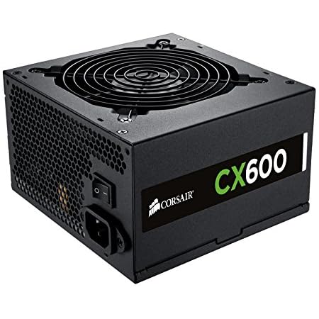 Corsair CP-9020048-UK Builder Series CX600 ATX/EPS 80 PLUS Bronze Power Supply Unit, 600 W