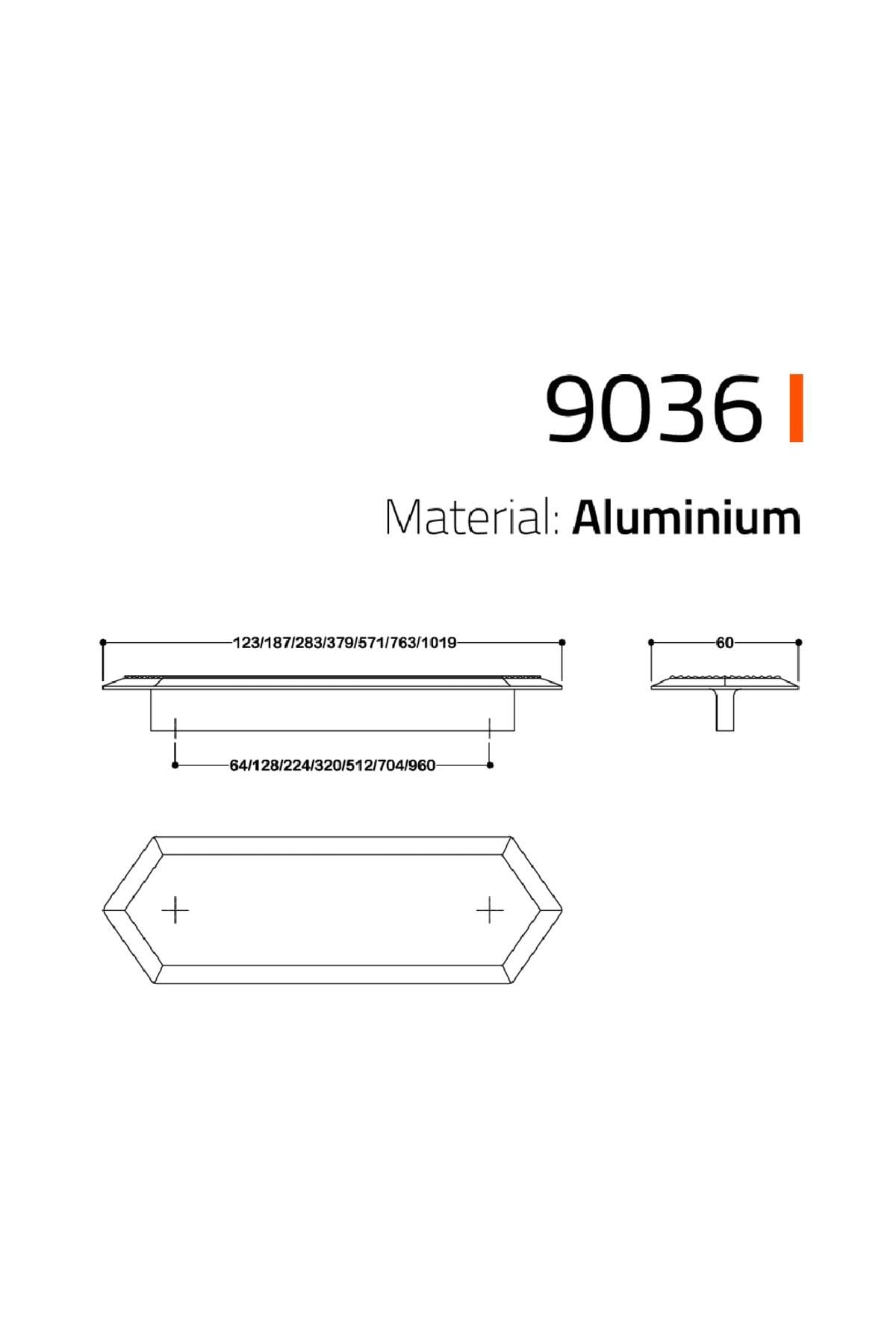 System 9036 Line-Çizgili Kulp Tek Adet 64 Mm Iki Delik Arası Mesafe Altın Renk Altın Tek Ebat Ssy9036 0064 Gl