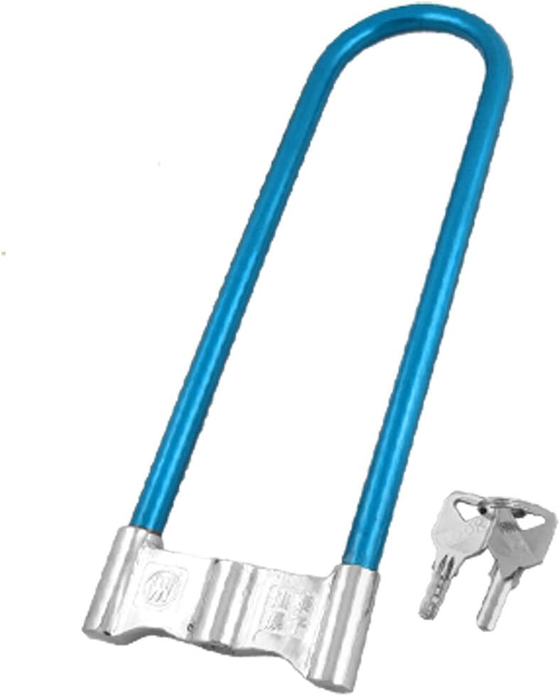 Motorbike Bike Lock Bicycle Portable Safety Blue U Shape Lock Keys Model:38as285qo109