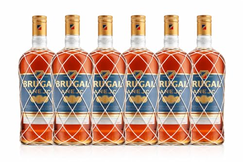 Brugal Añejo Ron Dominicano Superior Envejecido en Barrica de Roble 70cl - 6 BOTELLAS X 750ML-