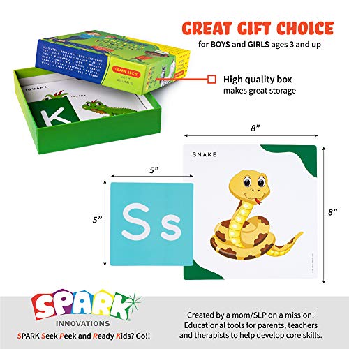 Spark Innovations Animals Matching Cards Floor Game, Learn Abc's With Animals Matching Game, Childrens Memory Game, Animal Games, Toddler Learning Toy #TOP5