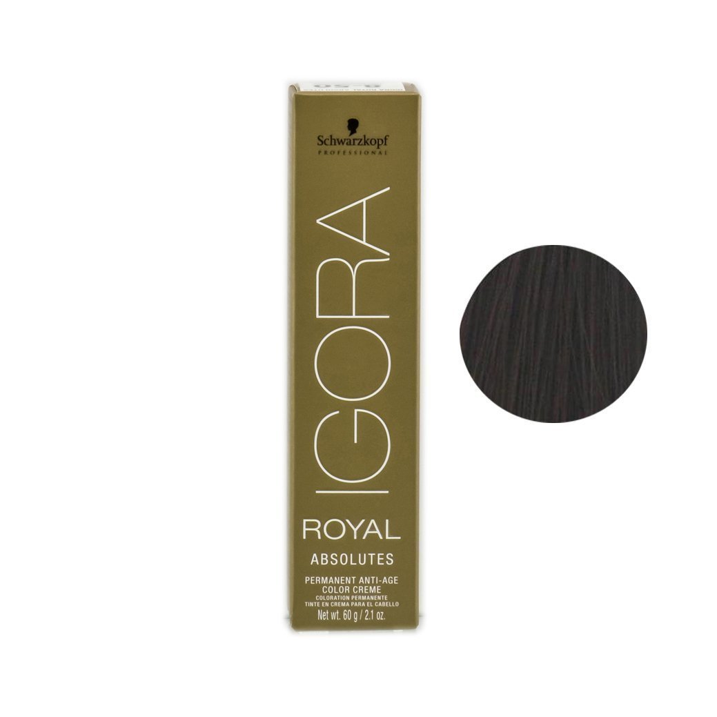 Schwarzkopf Professional Igora Royal Absolutes Hair Color, 4-70, Medium Brown Copper Natural, 2.1 Ounce