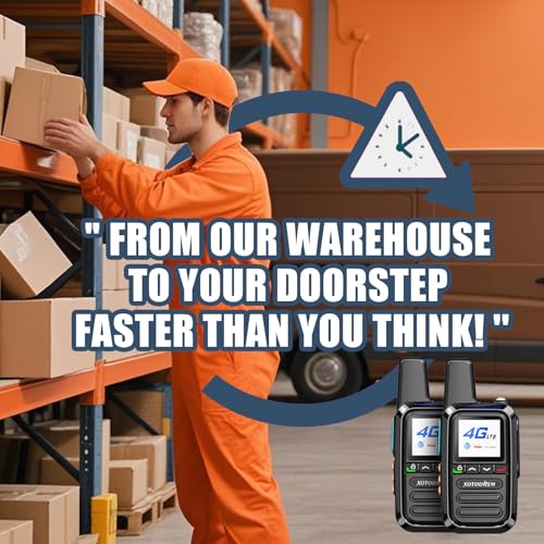 Image of Global Lifetime Free Rapid Walkie Talkies Unlimited Range 4G LTE PoC(Push-to-Talk Over Cellular) Radios Nationwide PTT Two Way Radios Long Distance for Family, Logistics, Company 2pcs with sim Card