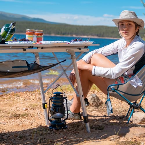 image for PORTAL Camping Table Portable Foldable with Adjustable Legs, Aluminum 